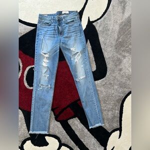 Light Blue Distressed Skinny Jeans